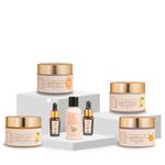 Facial Skincare Kit | 7 Vitamin C Products | Cleansing milk, Toner, Face Scrub, Brightening cream, Facial oil, Face Mask, Face Serum | Detoxifies & hydrates | Handmade products | CERIGO