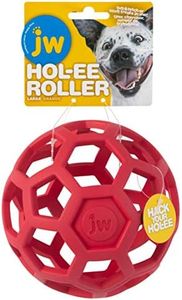 JW HOL-ee Roller Original Treat Dispensing Dog Ball - Hard Natural Rubber - Assorted Colors