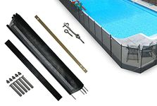 Pool Fence DIY by Life Saver Fencing Section Kit, 12-Foot Single Section, Black