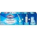 Clorox ToiletWand Disposable Toilet Cleaning System - ToiletWand, Storage Caddy and 6 Disinfecting ToiletWand Refill Heads (Packaging May Vary) (03191)