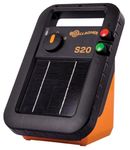 Gallagher S20 Solar Energizer - Powers up to 12 Miles / 40 Acres of Single-Wire Fence. Ideal for Temporary grazing Applications, Livestock and pet Containment