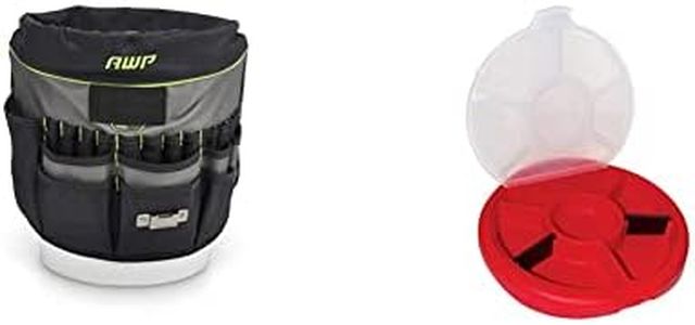 AWP 51-Pocket Bucket Tool Organizer + Bucket Boss Bucket Seat Small Parts Organizer (10010)