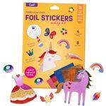 Foil Art Craft for Kids - Foil Sticker Making Kit - No Mess Art Kit Toys for Kids, DIY Craft Supplies for Girls 4-6, Gifts for Girls Ages 4 5 6 7 8 9