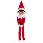 Elf on the Shelf Plushee Pal Huggables | Large Boy Elf Teddy | Giant Elf on the Shelf Teddy | Giant Elf Teddy | Large Black Elf on the Shelf Plush | Soft Toy | Teddies (Boy Dark)