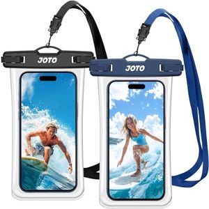 JOTO Waterproof Phone Pouch IPX8 Universal Waterproof Case Dry Bag Phone Protector for iPhone 15 14 13 12 11 Pro Max Plus XS XR X 8 Galaxy S23 S22 S21 S20 Pixel Up to 7" -2 Pack, Black/Navy