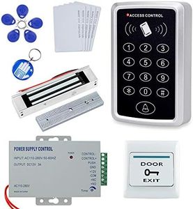 OBO HANDS Full Kit Complet pour Système de Contrôle d'Accès de Porte T11 Lecteur de Carte + 180kg Verrou Magnétique + Alimentation + Bouton de Sortie + 10 Cartes ID Key Nominale