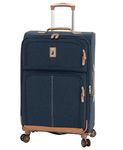 London Fog Wallington 25" Expandable Spinner, Denim