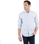 Ralph Lauren Polo Men's Slim Fit Stripe Shirt, White/Blue (M)