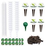 121pcs Seed Pod Kit Compatible with Aerogarden, Hydroponics Garden Accessories for Growing System, Grow Anything Kit with 30 Grow Sponges, 30 Grow Baskets, 30 Grow Domes, 30 Pod Labels, 1 Dispenser