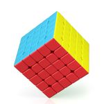 ROXENDA Speed Cube Fast Cube - Fast Smooth Turning Solid Durable & Stickerless Frosted, Best 3D Puzzle Magic Cube Toy - Turns Quicker than Original for kids Gift & Adult & Children(5x5x5 Cube)