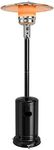 COSTWAY Patio Heater, 50000 BTU Propane Heater with Wheels, Triple-Over Protection, Flameout Protection and Anoxic Protection, Standing Outdoor Space Heater for Patio, Garden and Backyard (Black)