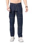 STUDIO NEXX Men's Cotton Baggy Fit Dark Blue Jeans_BGDNM25_DARKBLUE_30