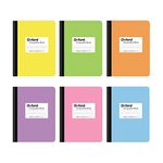 Oxford Composition Notebooks, 6 Pack, School Writing Journal, School Supplies, Notebooks for School, Notepad, Wide Ruled Paper, 9-3/4 x 7-1/2 Inches, 100 Sheets, Pastel Covers (63759)