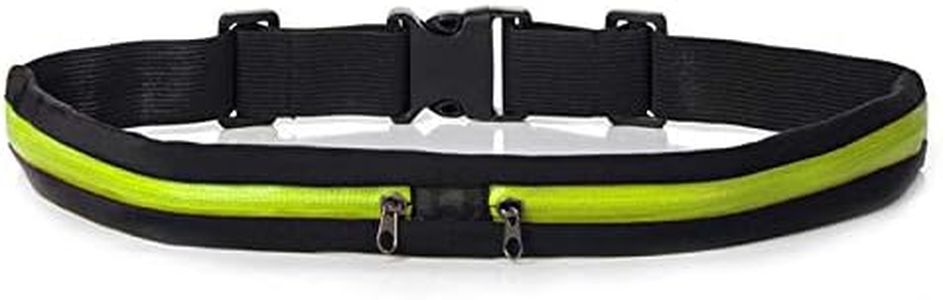 Cintura da Corsa Marsupio Sportivo Elastico Fascia Running Impermeabile con 2 Tasche Porta Cellulare Telefono per Smartphone Sport Jogging Viaggio Bicicletta Dual Pocket Grande Borsa a Uomo Donna