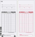 Time Card for Lathem Model 7000E, Numbered 1-100, Two-Sided, 100/Pack