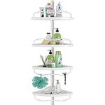 Corner Shower Caddy with Tension Po
