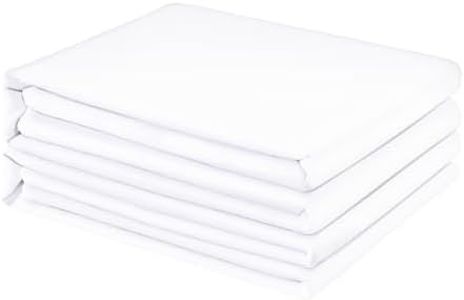 FreshCulture King Flat Sheets Only 2 Pack - Hotel Quality Flat Bed Sheets - Brushed Microfiber - Ultra Soft & Breathable - Wrinkle-Free - Easy Care - Flat Sheets Only King Size (White)