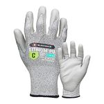 Blackrock Lithium-PU Coated Work Gloves, Mens Womens Level C Cut-Resistant Handling Gardening Gloves, Working Safety Gloves, Puncture Protective, Builders Grip, Mechanic, Warehouse - Size 8 / Medium