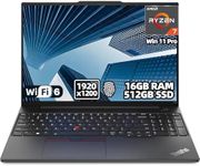 Lenovo ThinkPad E16 Gen2 Business Laptop, 16" WUXGA Display, AMD Ryzen 7 7735U, Windows 11 Pro, Radeon 660M, 16GB RAM, 512GB SSD, Backlit Keyboard, Fingerprint, Thunderbolt 4, Wi-Fi 6, AI-Ready Plus