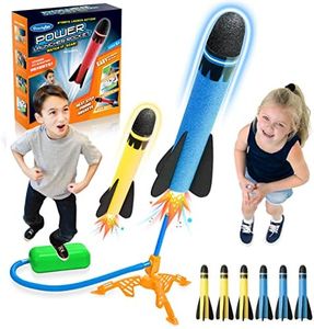 Toys for 3-12 Year Old Boys, CHIMMY Rocket Kit Outdoor Toys for Kids 3-12 Rocket Set Birthday Gifts for Girls Age 3-12 Outside Toys Air Rocket for 3-12 Year Old Girls Fun Toys for Boys Blue