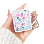 Lovmooful Compatible for AirPods Case Cute Clear Flower Floral with Chain Design for Women Girls Soft TPU Shockproof Protective Cover Case for Airpods 1&2-Floral