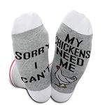 Farm Sock Farming Gift Sorry I Can't My Chickens Need Me Funny Chicken Socks For Farmer (My Chickens Need Me CA)