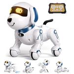 Tonyra Remote Control Robot Dog Toy, Interactive RC Dog Robot Toys for Kids, Programmable Smart and Dancing Robot Toy, Imitates Animals Mini Pet Dog Robot with Sound and LED Eyes