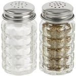 Great Credentials Retro Style Salt and Pepper Shakers with Stainless Tops Set of 2