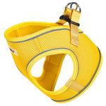 Bunty Medium Dog Harness & Puppy Harness - Durable Lightweight Design, Breathable Comfy Padded, Reflective Trim - Anti Pull Dog Harness Medium, Lead Attachment, Easy Fit - Yellow