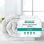 Air Comfort 1.5 Tog Feels Like Down Summer Bliss Duvet - Anti Allergy Duvet Cool Hollowfibre Bed Duvet for Warm Sleepers - Single