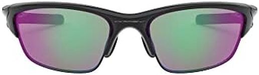 Oakley Men's OO9153 Half Jacket 2.0 Low Bridge Fit Rectangular Sunglasses, Polished Black/Prizm Golf, 62 mm