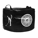 ASENVER Golf Swing Impact Trainer Bag Golf Power Smash Bag (Black- Target Pattern)