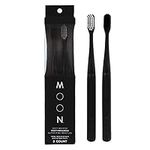 MOON Toothbrushes, Soft Bristle, Wh