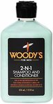 Woody's 2-in-1 Hair Thickening Shampoo and Conditioner for Men - Mens Conditioner for Fuller, Thicker Hair, Natural Scalp Care, 12 oz