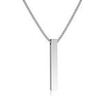 NAIQUBE Rectangle Bar Necklace For 