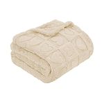 MACEVIA Fluffy Fleece Dog Blankets, Warm Soft Fuzzy Pets Blankets for Puppy, Small, Medium, Large Dogs and Cats, Plush Pet Throws for Bed, Couch, Sofa, Travel (24x29 Inch,Cream)