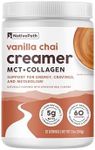 NativePath Keto Coffee Creamer Powder Vanilla Chai — Keto-Friendly, Non-Dairy & Low Sugar Creamer. Made with Grass-fed Collagen Protein Powder, MCT Oil & Monk Fruit. Soy & Gluten Free (7.1 OZ)