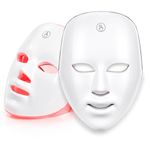 Suplexity LED Red Light Therapy Face Mask Advanced, 7 Colour Treatment, Anti-Aging Skin Health Care Product Treatment, USB Rechargeable, Professional Facial Beauty Skincare Device Adjustable