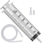 MOTUO 300ml Large Syringe with 130cm Tube Plastic Measuring Syringe for Oil Fluid Suction, Nutrient Measuring, Watering Experiments Industrial (300ml)