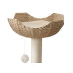 SHENGOCASE 18" Large Cat Tower Tree Add ons Accessories Replacement Part Basket Bed, Handwoven Wicker Rattan Nest Bowl with Soft Cushion