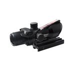 FIRECLUB ACOG Style 4X32 scope True Fiber Red/Green Illuminated Crosshair (Red Fiber)