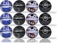 Star Wars R2-D2, Death Star, BB8, BB9E Combo Golf Balls - 12-Pack Galactic Fun! -