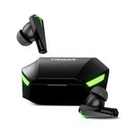 TRIGGR Kraken X2 Truly Wireless in Ear Earbuds with Quad Mic ENC, 40Hr Battery, Rapid Pairing, 40ms Low Latency Gaming, v5.3 Bluetooth Ear Buds (Black)