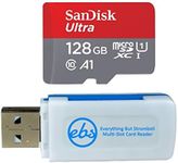 SanDisk 128GB Ultra Micro SDXC Memory Card Class 10 Works with Polaroid Snap Touch, Pic-300, Pop 2.0 Instant Film Camera (SDSQUAR-128G-GN6MN) Bundle with 1 Everything But Stromboli Micro Card Reader