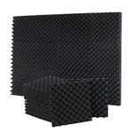 Sound Proofing Panels 24 Pack Egg Crate Acoustic Foam 12 x 12 x 1.18 Inches High Density Acoustic Foam Panels Flame Retardant Sound Absorbing Panels Studio Treatment…