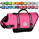 VIVAGLORY Rip Stop Dog Life Jacket, Buoyancy Aid with Handle, Buoyancy for Doggy, Dog Life Jacket for Swimming & Boating, XXS, Pink