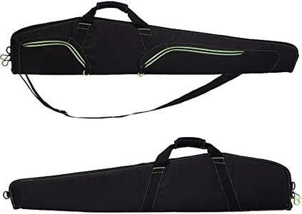 Waxaya Scoped Rifle Case Soft Shotgun Carrying Bag with Accessory Zipper Pockets (52inch, Black)