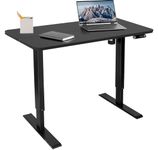 bigzzia Electric Standing Desk Height Adjustable Standing Desk for 120cm x 60cm Stand Up Desk for Kids and Adults, Sit Stand Desk Adjustable Height Desk for Home Office (Black)