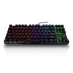 Bangsanth Mechanical Gaming Keyboard, Mechanical Keyboard with Blue Switches and Dynamic 16-Mode Backlight - Plug and Play, Premium 87-Key, Anti-Ghosting, for PC, Windows, Mac, Gamer, Office, Typists