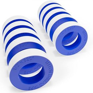 D-NYX 5 Rolls Extra Long Teflon Tape 1/2 Inch(W) X 520 Inches(L) - Plumbers PTFE Tape – Thread Seal Perfect for Shower Heads and Pipe - Home Plumbing Pipe Sealing - Sealant Tape